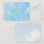 decoracion color tuqueza hoja nube 名刺 (正面/裏面)