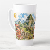 DECORACION PARA NIÑOS MACHUPICCHU カフェラテマグ (左アングル)