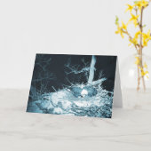 Decorah North Eagles：雪の月 カード (黄色い花)