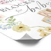Decorate a Block For Baby Sign ポスター (角)