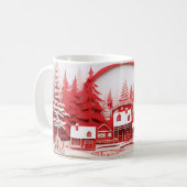Decorated Christmas Landscape Mug コーヒーマグカップ (正面左)