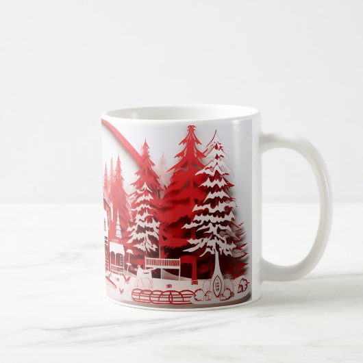 Decorated Christmas Landscape Mug コーヒーマグカップ (右)