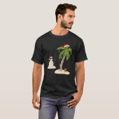Decorated Christmas Palm Tree Tropical Xmas Coconu Tシャツ (正面フル)
