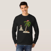Decorated Christmas Palm Tree Tropical Xmas Coconu Tシャツ (正面フル)