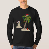 Decorated Christmas Palm Tree Tropical Xmas Coconu Tシャツ (正面)