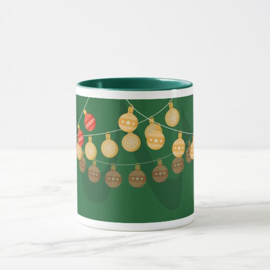 Decorated Christmas tree mug マグカップ (中央)