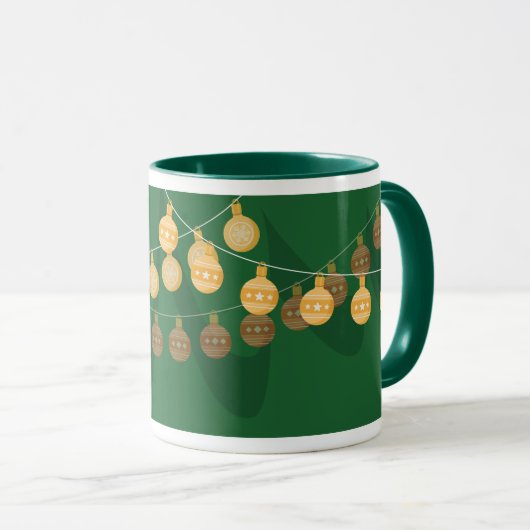 Decorated Christmas tree mug マグカップ (正面右)