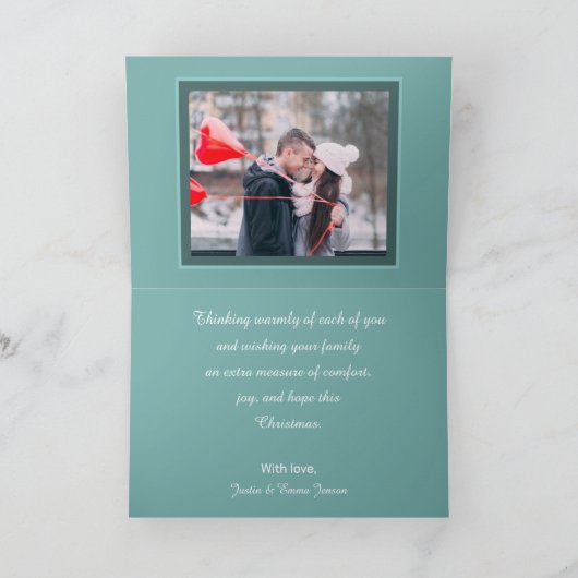 Decorated Holiday Train with Added Photo カード (内部)