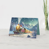 Decorated Holiday Train with Added Photo カード (正面)