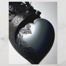 Decorated Iron Heart Romantic Picture. AI チラシ