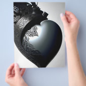 Decorated Iron Heart Romantic Picture. AI チラシ (手)