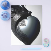 Decorated Iron Heart Romantic Picture. AI チラシ (シングル)