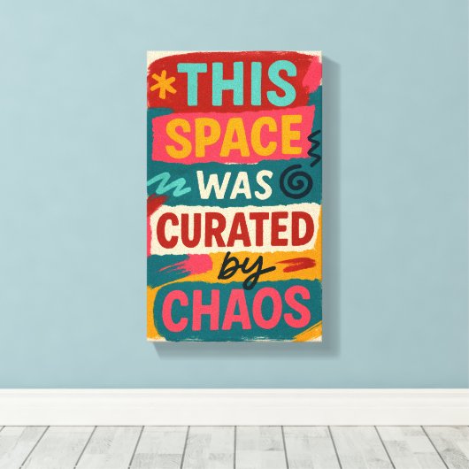 Decorated With Delusion & Taste Modern Canvas キャンバスプリント (インサイチュ (ウッドフロア))