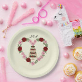 Décoration de gâteau crème en forme de cœur  ペーパープレート (パーティー)