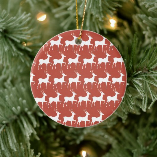 Décoration de Noël Rennes Rouges セラミックオーナメント (ツリー)
