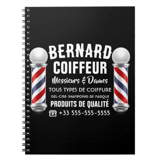 Décoration de salon de coiffure ノートブック (正面)