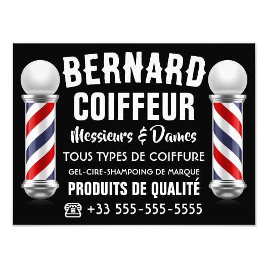Décoration de salon de coiffure フォトプリント (正面)