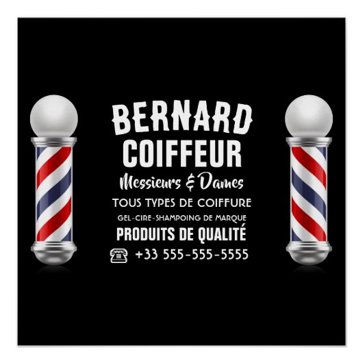 Décoration de salon de coiffure ポスター (正面)