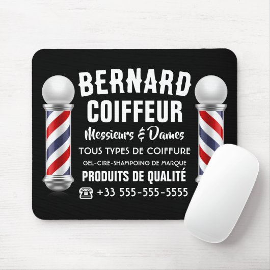 Décoration de salon de coiffure マウスパッド (マウス)