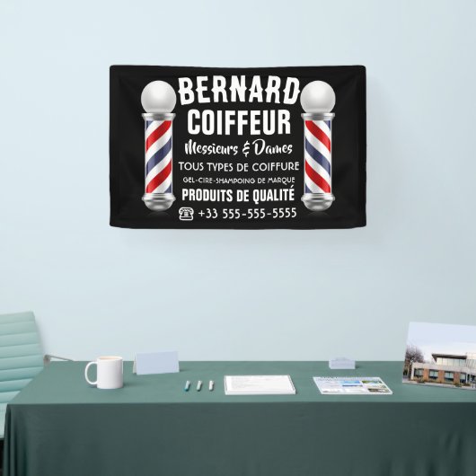 Décoration de salon de coiffure 横断幕 (トレードショー)