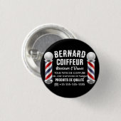 Décoration de salon de coiffure 缶バッジ (正面&裏面)