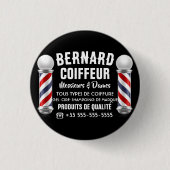 Décoration de salon de coiffure 缶バッジ (正面)