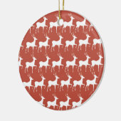 Décoration En Céramique Red Reindeer Pattern Class セラミックオーナメント (左)
