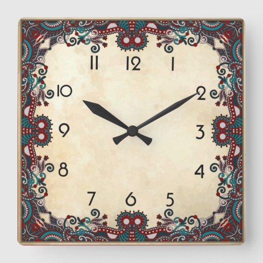 Decorative スクエア壁時計 (正面)