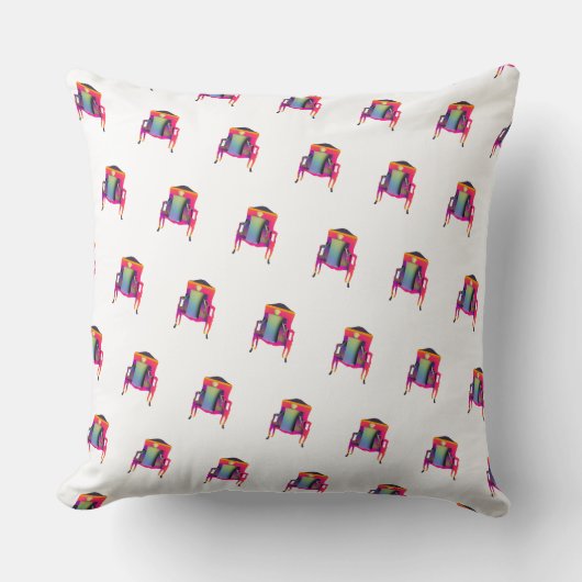 Decorative  Abstract Chair Diagonal White  クッション (正面)