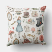 Decorative Alice in Wonderland Throw Pillow クッション (裏面)
