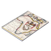 Decorative Antique Africa Map Notebook ノートブック (左側)