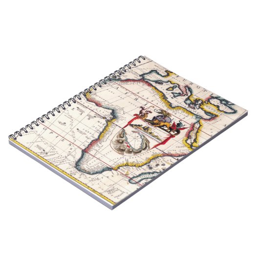Decorative Antique Africa Map Notebook ノートブック (左側)