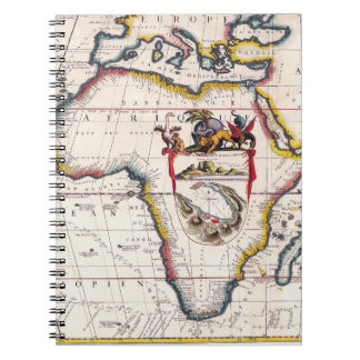 Decorative Antique Africa Map Notebook ノートブック