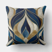 Decorative Art Deco Pattern Throw Pillow クッション (裏面)
