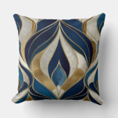 Decorative Art Deco Pattern Throw Pillow クッション (正面)