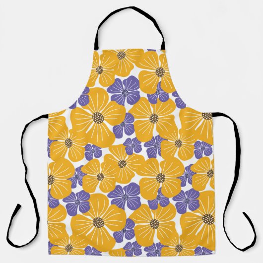 Decorative beautiful abstract modern style floral エプロン (正面)
