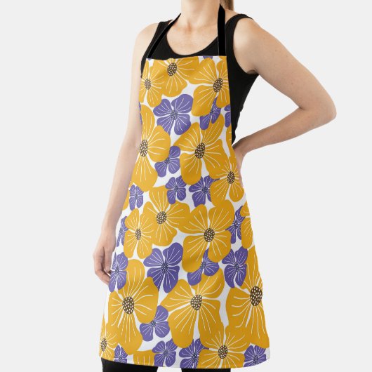 Decorative beautiful abstract modern style floral エプロン (インサイチュ)