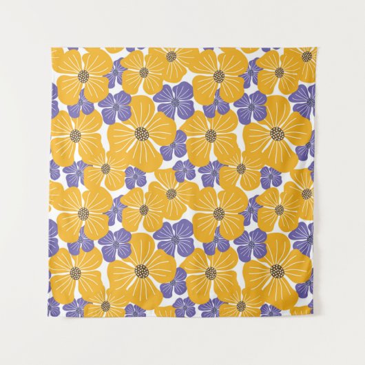 Decorative beautiful abstract modern style floral タペストリー (正面)