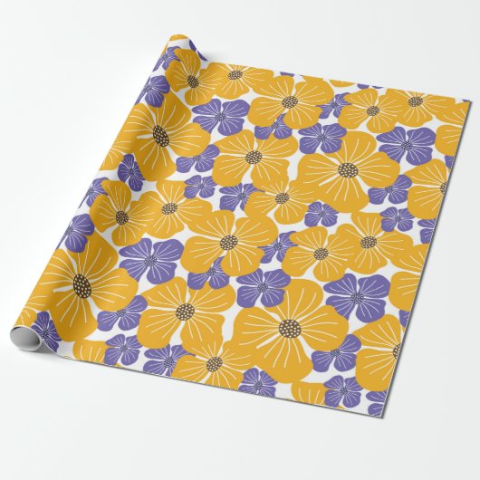Decorative beautiful abstract modern style floral ラッピングペーパー (アンロールド)