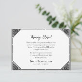 Decorative Black and White Orthodox Funeral サンキューカード (スタンド正面)