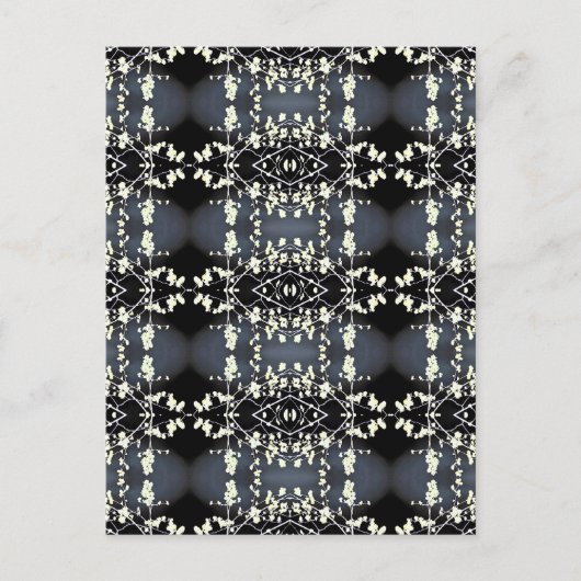 Decorative black and white pattern ポストカード (正面)