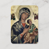 Decorative Black Frame Photo Funeral Prayer Card プレイスカード (正面)