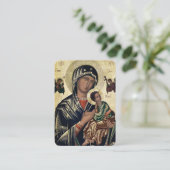 Decorative Black Frame Photo Funeral Prayer Card プレイスカード (スタンド正面)