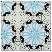 Decorative blue and black geometric pattern ファブリック (見本)
