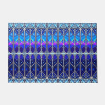 Decorative Blue Doormat