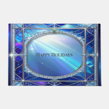 Decorative Blue Doormat