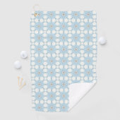 Decorative blue geometric floral patterned  ゴルフタオル (インサイチュ)