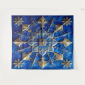 Decorative Blue Gold Holiday Backdrop タペストリー (正面(横))