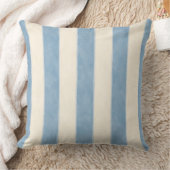 Decorative Blue Stripes Throw Pillow クッション (ブランケット)