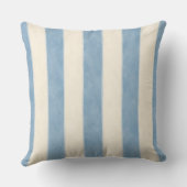 Decorative Blue Stripes Throw Pillow クッション (裏面)